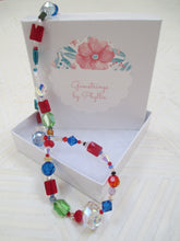 Load image into Gallery viewer, Color Explosion: A Multicolor Swarovski Crystal Necklace from Gemstrings by Phyllis & Terry | Value $50