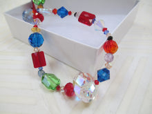 Load image into Gallery viewer, Color Explosion: A Multicolor Swarovski Crystal Necklace from Gemstrings by Phyllis & Terry | Value $50