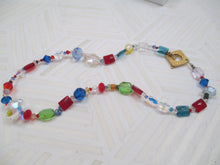 Load image into Gallery viewer, Color Explosion: A Multicolor Swarovski Crystal Necklace from Gemstrings by Phyllis & Terry | Value $50