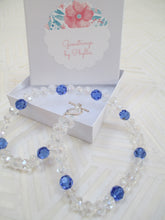 Load image into Gallery viewer, Cool Blue Hues: A Swarovski Crystal Necklace from Gemstrings by Phyllis & Terry | Value $25