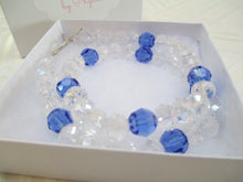 Load image into Gallery viewer, Cool Blue Hues: A Swarovski Crystal Necklace from Gemstrings by Phyllis & Terry | Value $25