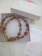 Load image into Gallery viewer, Red Elegance: A Rich In Cloisonné Necklace From Gemstrings From Phyllis & Terry | Value: $60