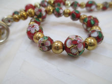 Load image into Gallery viewer, Red Elegance: A Rich In Cloisonné Necklace From Gemstrings From Phyllis & Terry | Value: $60