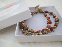 Load image into Gallery viewer, Red Elegance: A Rich In Cloisonné Necklace From Gemstrings From Phyllis & Terry | Value: $60