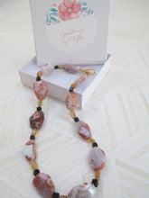Load image into Gallery viewer, Desert Reflection: A Jasper, Citrine & Black Spinel Bead Necklace from Gemstrings by Phyllis & Terry | Value: $65