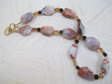 Load image into Gallery viewer, Desert Reflection: A Jasper, Citrine & Black Spinel Bead Necklace from Gemstrings by Phyllis & Terry | Value: $65