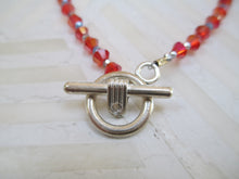 Load image into Gallery viewer, Holiday Sparkle In Red & Green: A Swarovski Crystal Necklace From Gemstrings By Phyllis & Terry | Value: $25