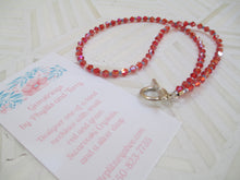 Load image into Gallery viewer, Holiday Sparkle In Red & Green: A Swarovski Crystal Necklace From Gemstrings By Phyllis & Terry | Value: $25