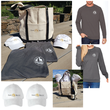 Load image into Gallery viewer, Two Fawn Rescue Long Sleeve Sweatshirts & Baseball Caps & A Luxe Canvas Boat Bag | Value: $180