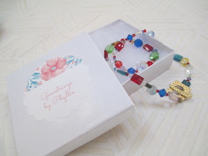 Color Explosion: A Multicolor Swarovski Crystal Necklace from Gemstrings by Phyllis & Terry | Value $50