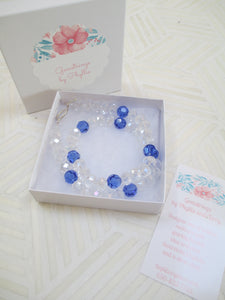 Cool Blue Hues: A Swarovski Crystal Necklace from Gemstrings by Phyllis & Terry | Value $25