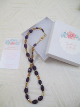 Load image into Gallery viewer, Mardi Gras Ready: An Amethyst, Citrine and Rondelle Necklace From Gemstrings By Phyllis &amp; Terry | Value: $65
