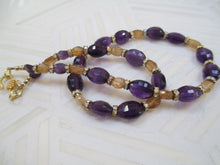 Load image into Gallery viewer, Mardi Gras Ready: An Amethyst, Citrine and Rondelle Necklace From Gemstrings By Phyllis &amp; Terry | Value: $65
