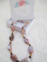 Load image into Gallery viewer, Desert Reflection: A Jasper, Citrine &amp; Black Spinel Bead Necklace from Gemstrings by Phyllis &amp; Terry | Value: $65
